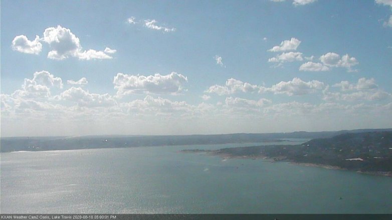 Lake Travis webcam, August 10, 2020 5:00 PM CT
