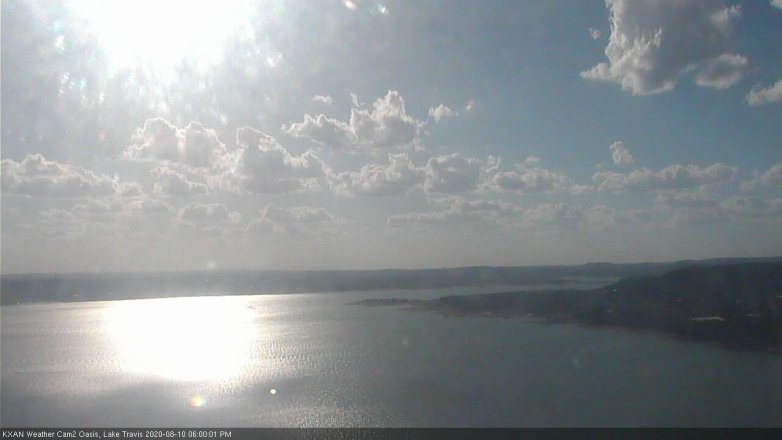 Lake Travis webcam, August 10, 2020 6:00 PM CT