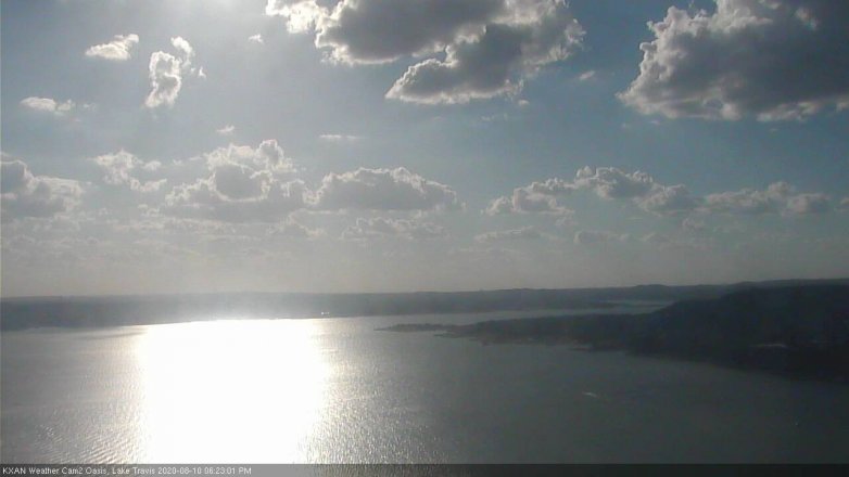 Lake Travis webcam, August 10, 2020 6:25 PM CT