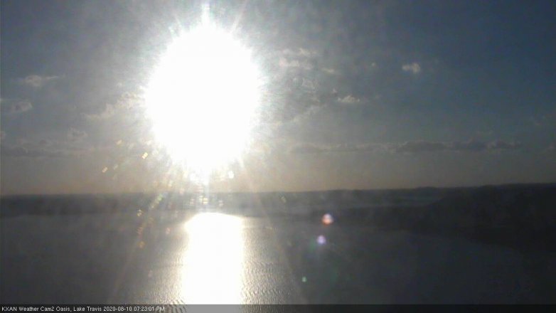 Lake Travis webcam, August 10, 2020 7:25 PM CT