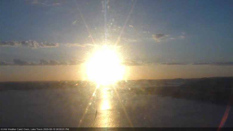 Lake Travis webcam, August 10, 2020 8:00 PM CT