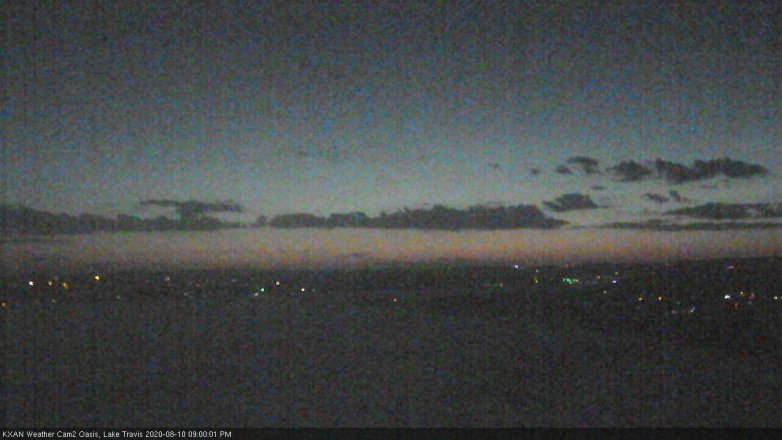 Lake Travis webcam, August 10, 2020 9:00 PM CT