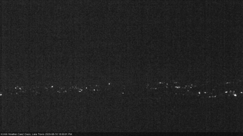 Lake Travis webcam, August 10, 2020 10:00 PM CT