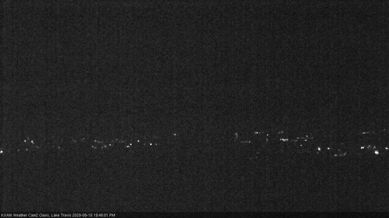 Lake Travis webcam, August 10, 2020 10:45 PM CT