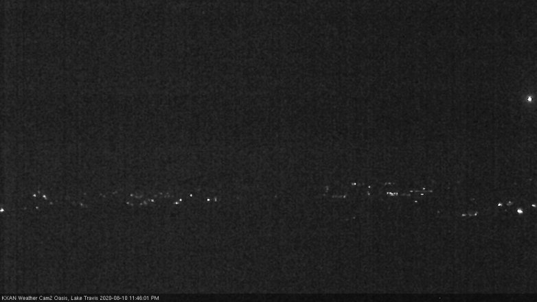 Lake Travis webcam, August 10, 2020 11:45 PM CT