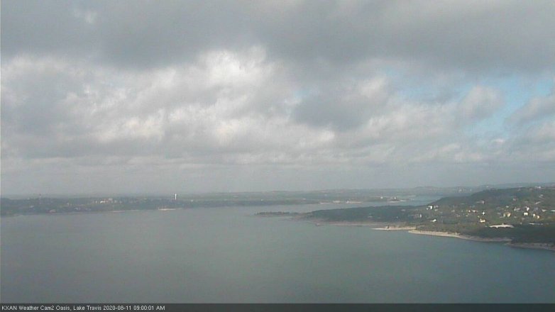 Lake Travis webcam, August 11, 2020 9:00 AM CT