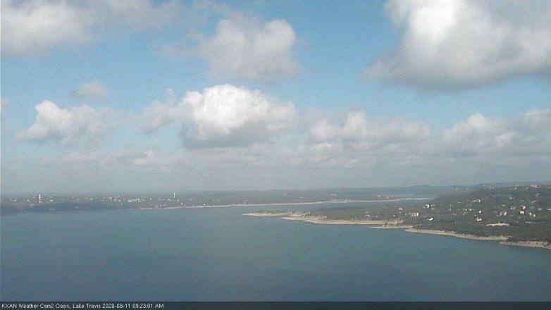 Lake Travis webcam, August 11, 2020 9:25 AM CT