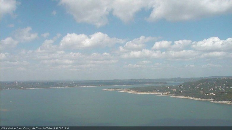 Lake Travis webcam, August 11, 2020 12:00 PM CT