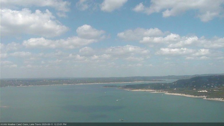 Lake Travis webcam, August 11, 2020 12:25 PM CT