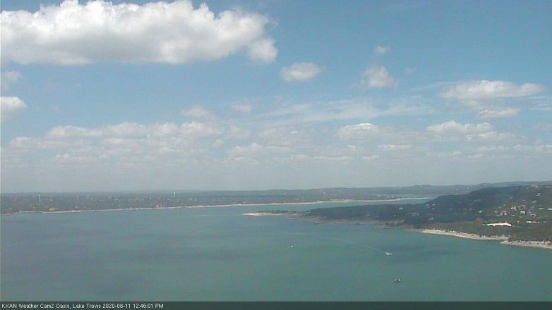 Lake Travis webcam, August 11, 2020 12:45 PM CT