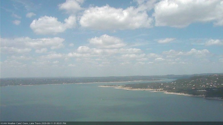 Lake Travis webcam, August 11, 2020 1:00 PM CT