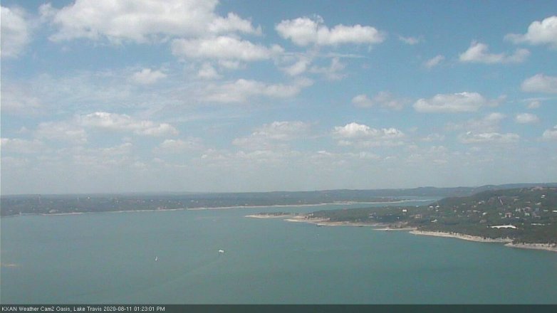 Lake Travis webcam, August 11, 2020 1:25 PM CT