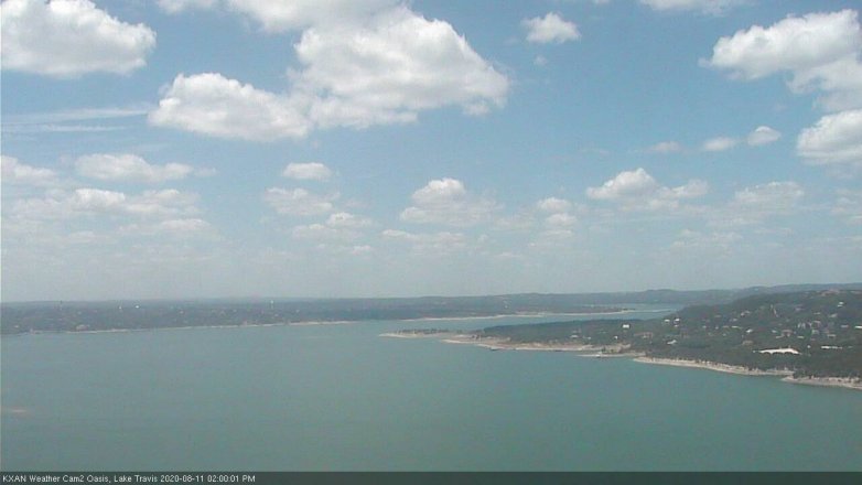 Lake Travis webcam, August 11, 2020 2:00 PM CT