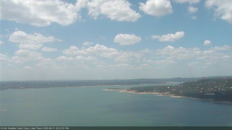Lake Travis webcam, August 11, 2020 2:25 PM CT