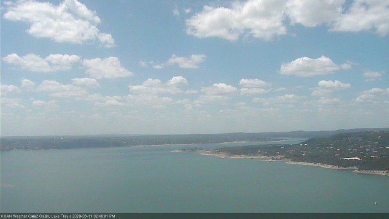 Lake Travis webcam, August 11, 2020 2:45 PM CT
