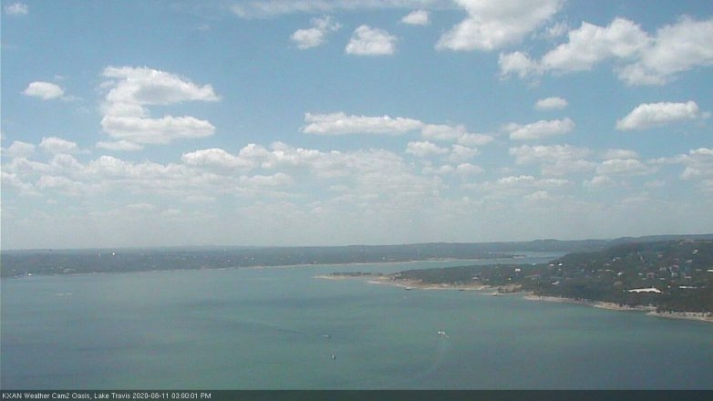 Lake Travis webcam, August 11, 2020 3:00 PM CT