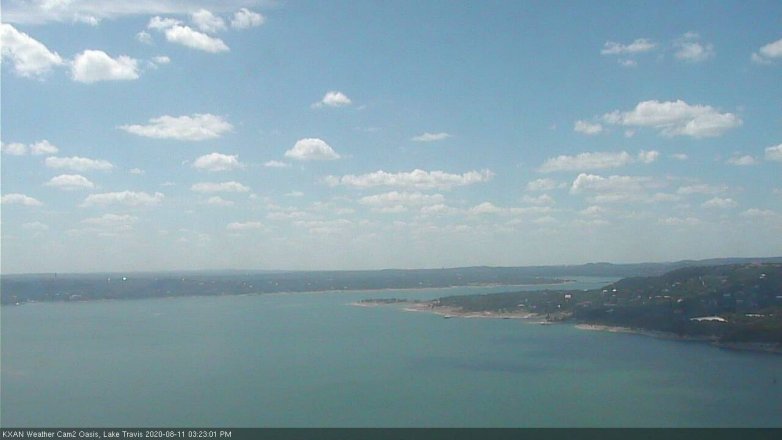 Lake Travis webcam, August 11, 2020 3:25 PM CT