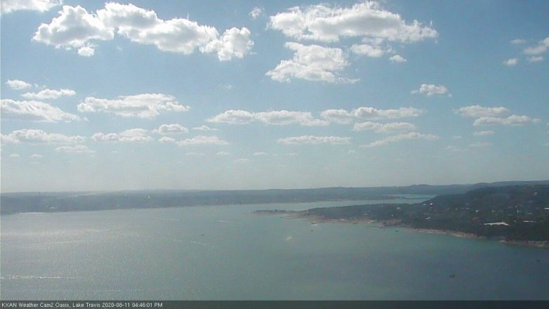 Lake Travis webcam, August 11, 2020 4:45 PM CT