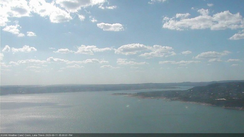 Lake Travis webcam, August 11, 2020 5:00 PM CT