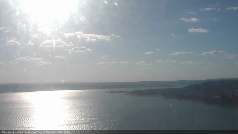 Lake Travis webcam, August 11, 2020 6:00 PM CT