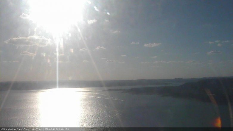 Lake Travis webcam, August 11, 2020 6:25 PM CT