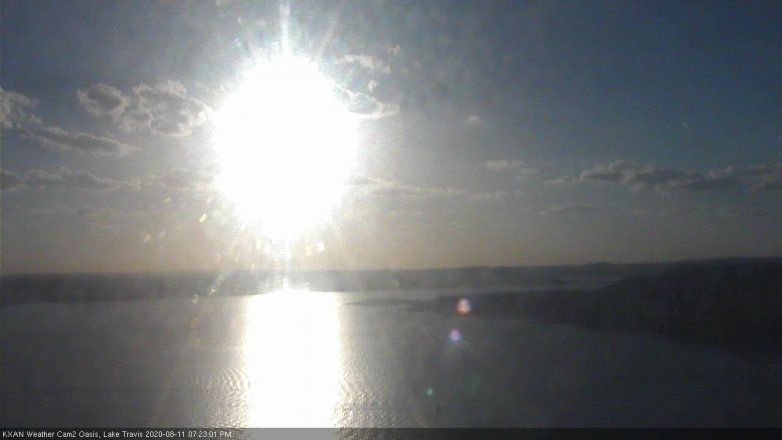 Lake Travis webcam, August 11, 2020 7:25 PM CT