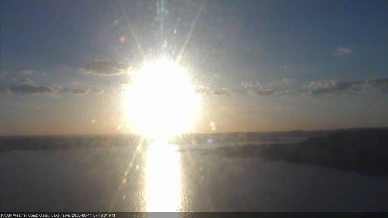 Lake Travis webcam, August 11, 2020 7:45 PM CT