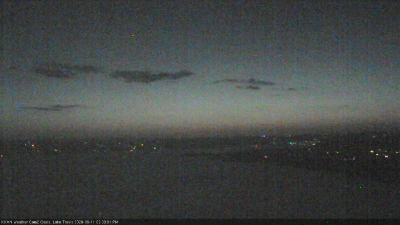 Lake Travis webcam, August 11, 2020 9:00 PM CT