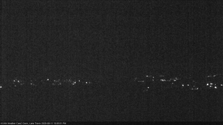 Lake Travis webcam, August 11, 2020 10:00 PM CT