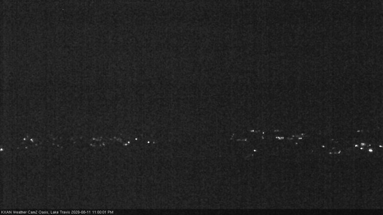 Lake Travis webcam, August 11, 2020 11:00 PM CT