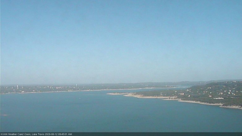 Lake Travis webcam, August 12, 2020 9:45 AM CT
