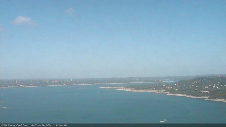 Lake Travis webcam, August 12, 2020 10:25 AM CT