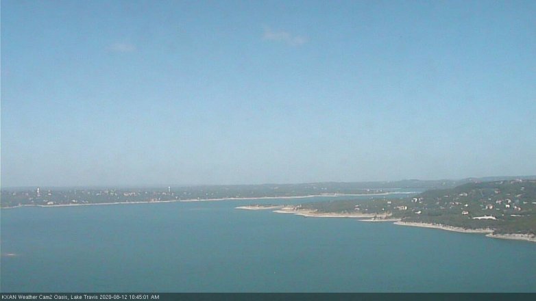 Lake Travis webcam, August 12, 2020 10:45 AM CT