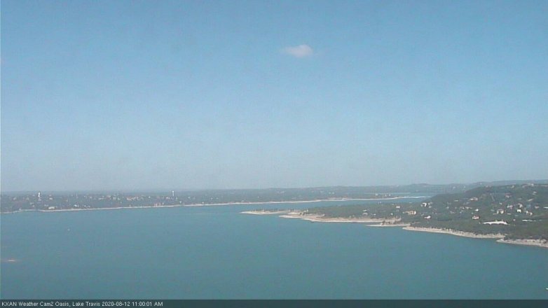 Lake Travis webcam, August 12, 2020 11:00 AM CT