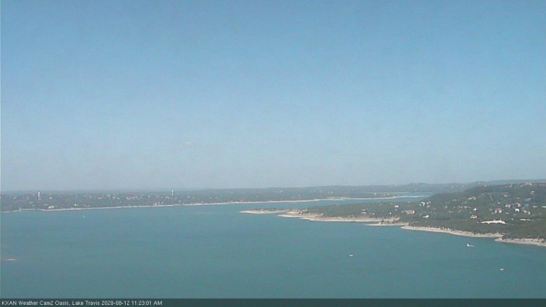 Lake Travis webcam, August 12, 2020 11:25 AM CT