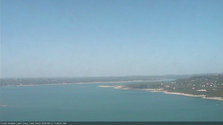 Lake Travis webcam, August 12, 2020 11:45 AM CT