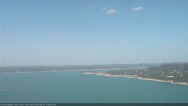 Lake Travis webcam, August 12, 2020 12:00 PM CT