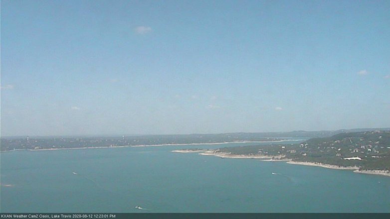 Lake Travis webcam, August 12, 2020 12:25 PM CT
