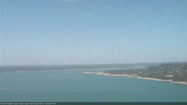 Lake Travis webcam, August 12, 2020 12:45 PM CT