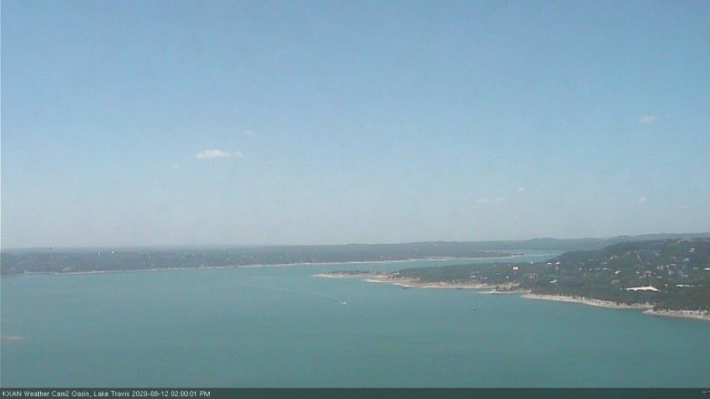 Lake Travis webcam, August 12, 2020 2:00 PM CT