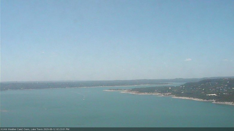Lake Travis webcam, August 12, 2020 2:25 PM CT