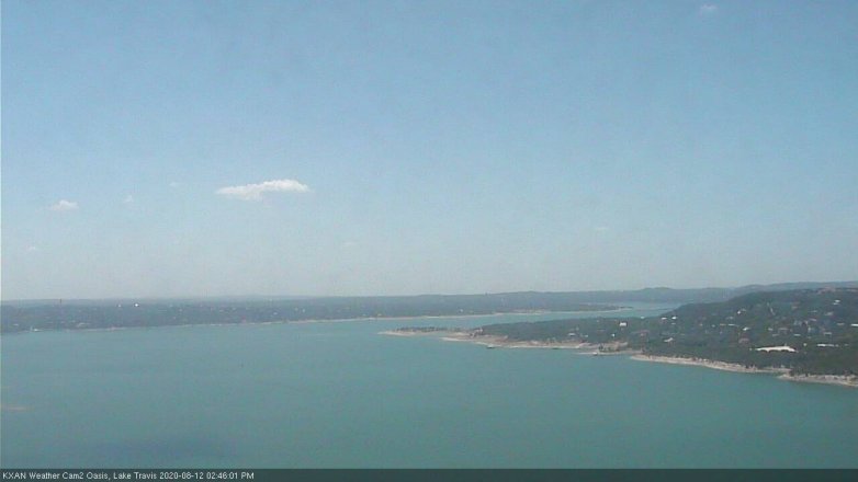 Lake Travis webcam, August 12, 2020 2:45 PM CT