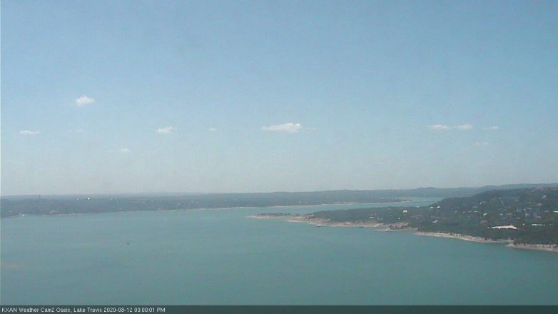 Lake Travis webcam, August 12, 2020 3:00 PM CT
