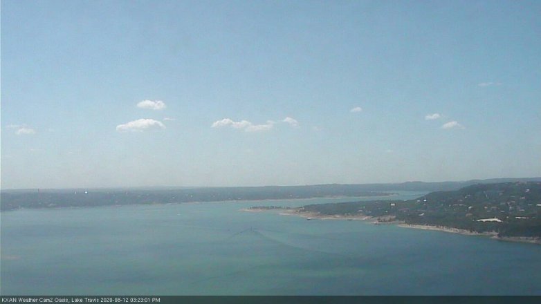 Lake Travis webcam, August 12, 2020 3:25 PM CT