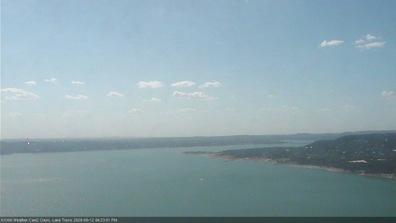 Lake Travis webcam, August 12, 2020 4:25 PM CT
