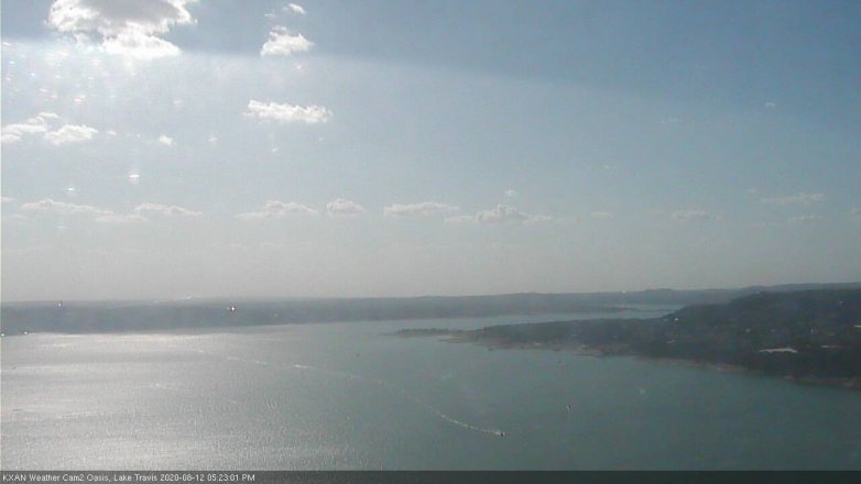Lake Travis webcam, August 12, 2020 5:25 PM CT