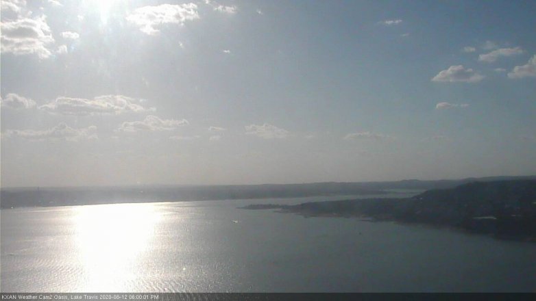 Lake Travis webcam, August 12, 2020 6:00 PM CT
