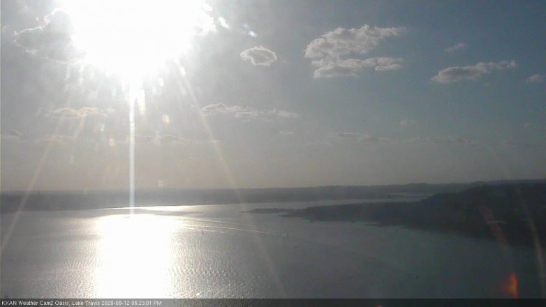 Lake Travis webcam, August 12, 2020 6:25 PM CT