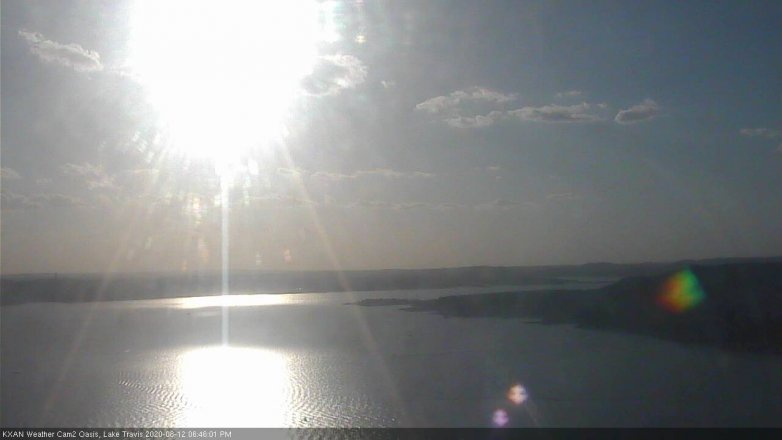 Lake Travis webcam, August 12, 2020 6:45 PM CT