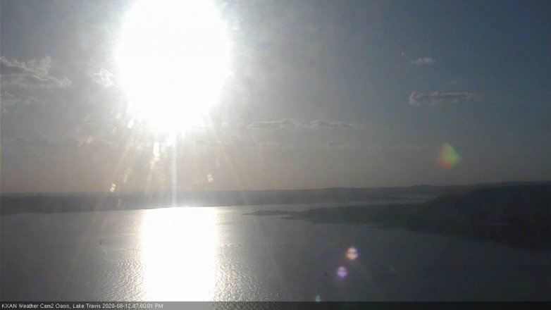 Lake Travis webcam, August 12, 2020 7:00 PM CT